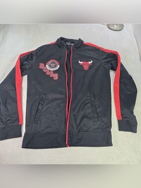Chicago Bulls track jacket Black, Red and White Logo